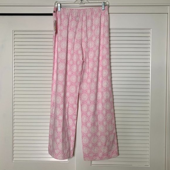 Alfani Intimates Pink Floral Wide Leg Pajama Pants M - Picture 3 of 6